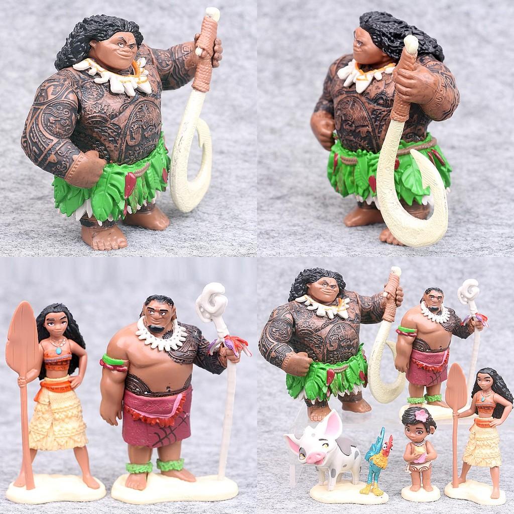 Captivating Moana 6 Pcs Action Figures Dolls Ideal For Playtime And Decoration