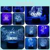 3d Pirate King Usb Touch Control Led Night Light Featuring Luffy And Zoro For Modern Bedrooms