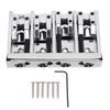 4 String Bass Bridge Zinc Alloy Iron Full Adjustable Bridge Assembly for Jazz Electric Bass Silver