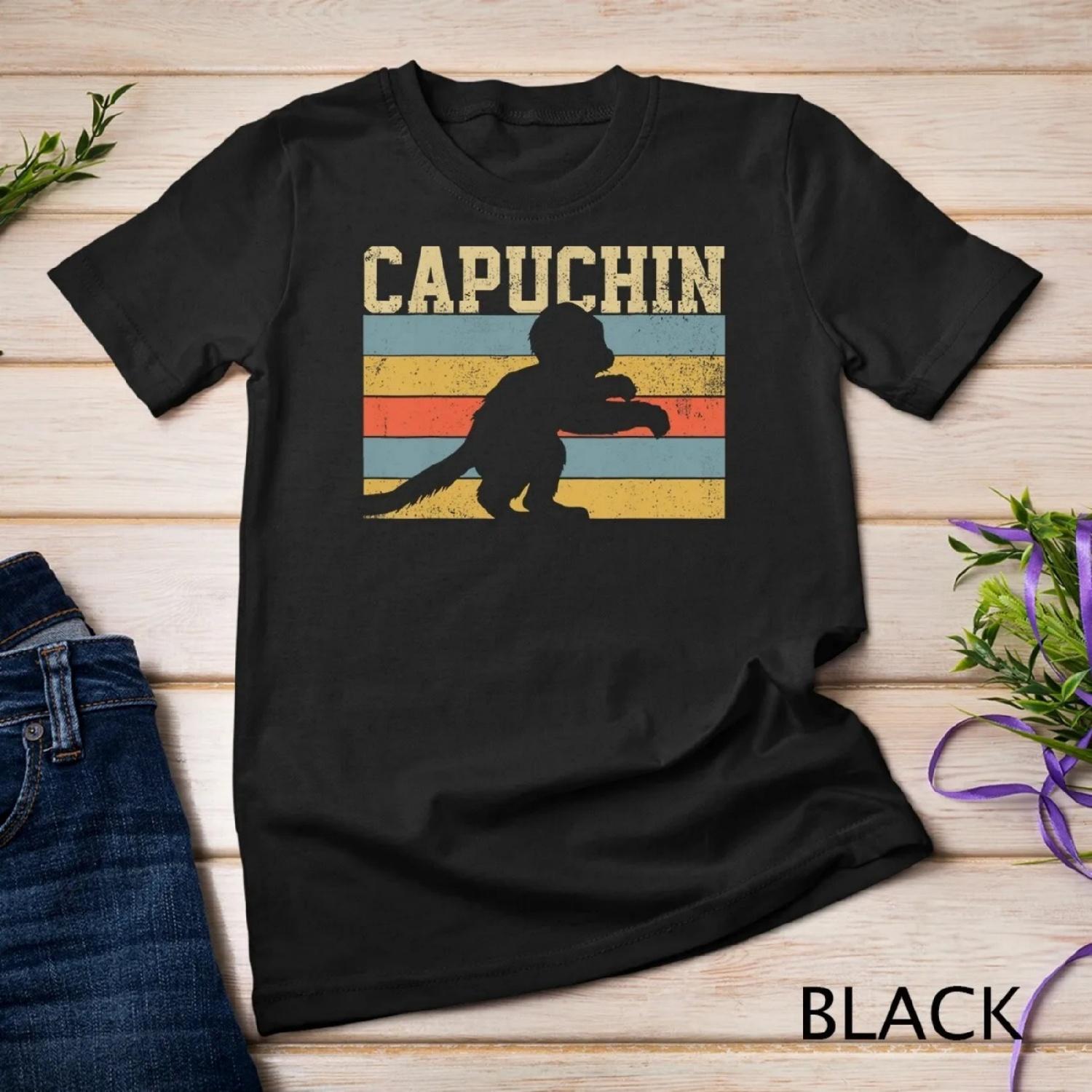 Capuchin Monkey Vintage Retro T Shirt S