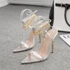 Fashion Women’s High Heel Sandals – Chain Lock Ankle Strap Design, Stylish Multi-Color High Heels for Fashion Party & Daily Wear
