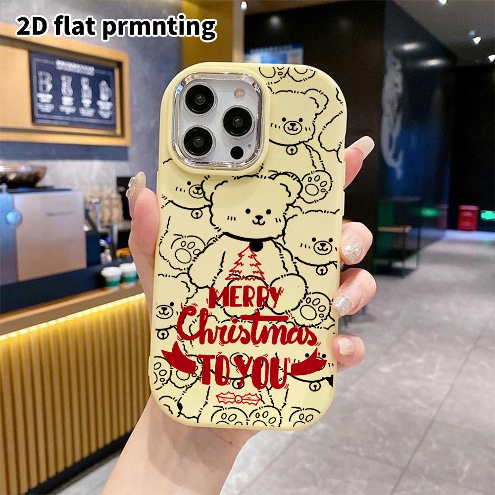 Phone Case: 2D Flat Design Fits iPhone 18 17 16 15 14 13 Pro Protective Case, Couple Style, Christmas Text, Christmas and Halloween Gifts