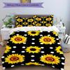 3Pcs Sunflower Pattern Printed Bedding Set, Breathable And Soft, Machine Washable, Christmas Gift, Suitable for Bedroom Decoration, 15165
