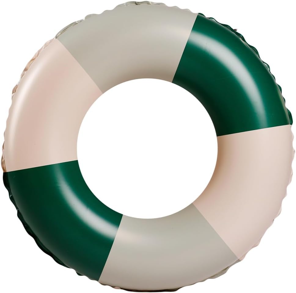 Inflatable Float for Kids (Sizes 60-90), Adult Size, Outer Diameter 75-83cm, Inner Diameter 29-35cm, Green & White (90)