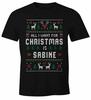 Men's T-Shirt All I Want For Christmas Xmas Preferred Name Text Line-