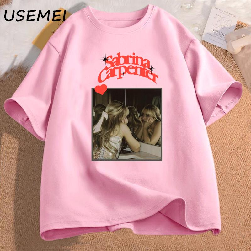 Sabrina Carpenter T-Shirt Damen Vintage Retro Musik T-Shirt E-Mails, die ich nicht senden kann Tour Merch T-Shirts Rock T-Shirts Freizeit Baumwollkleidung