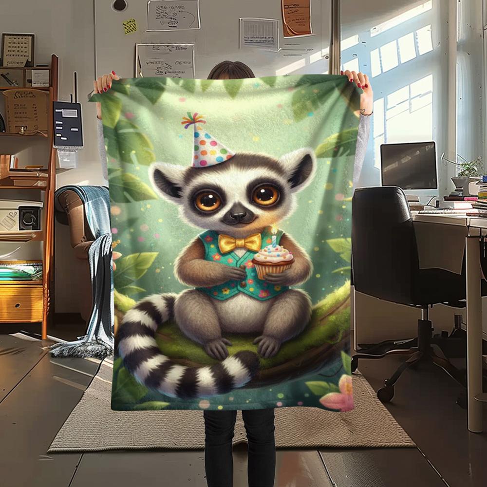 1PC Forest System Print FlAannel Blanket, High Quality Comfortable for All Seasons, Home Decor, Warmth and Comfort