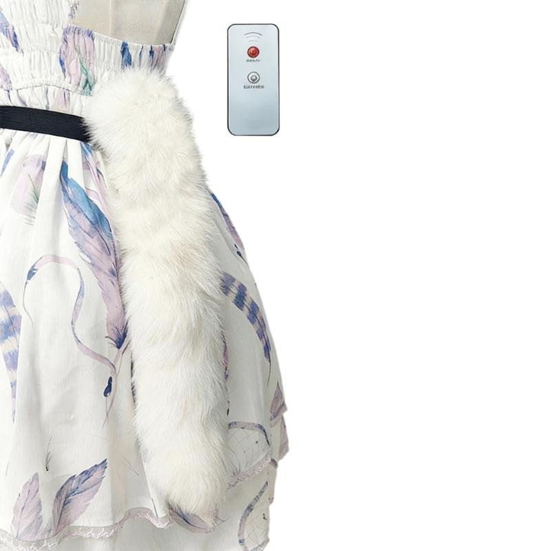 Furry Remote Operated Foxes Tail Accessory Adjustable Moving Costume Tail For Stage Shows And Costume Parties