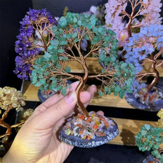 Natural Citrine Crystal Money Tree with Treasure Pot - Wealth-Attracting Home Decoration