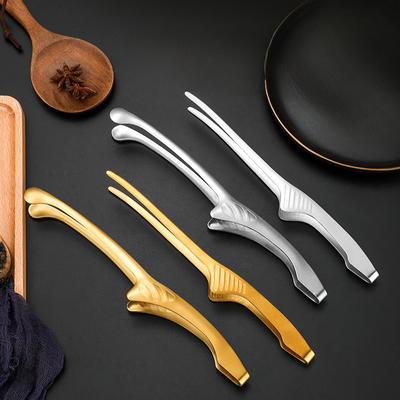 Stainless Steel Steak Tong Food Clip Kitchen Multi-Function Baking Clip Bread Clip Barbecue Clip Anti-Scalding Clip