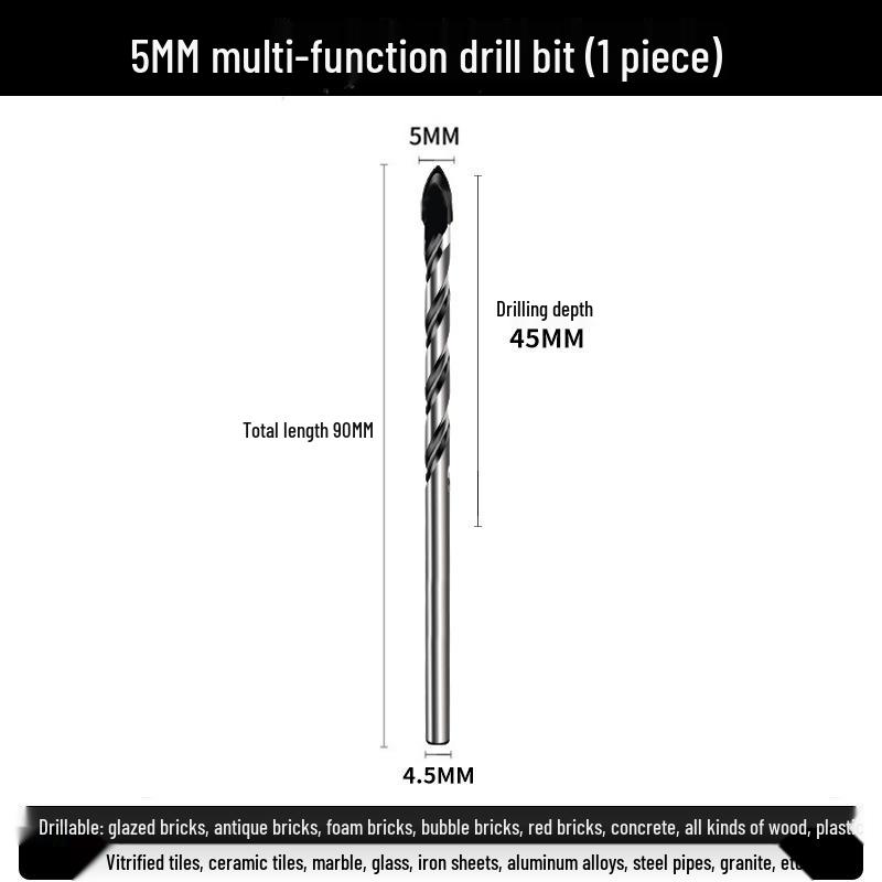 6mm Triangle Drill Bit for Tile, Concrete, Glass, and Cement