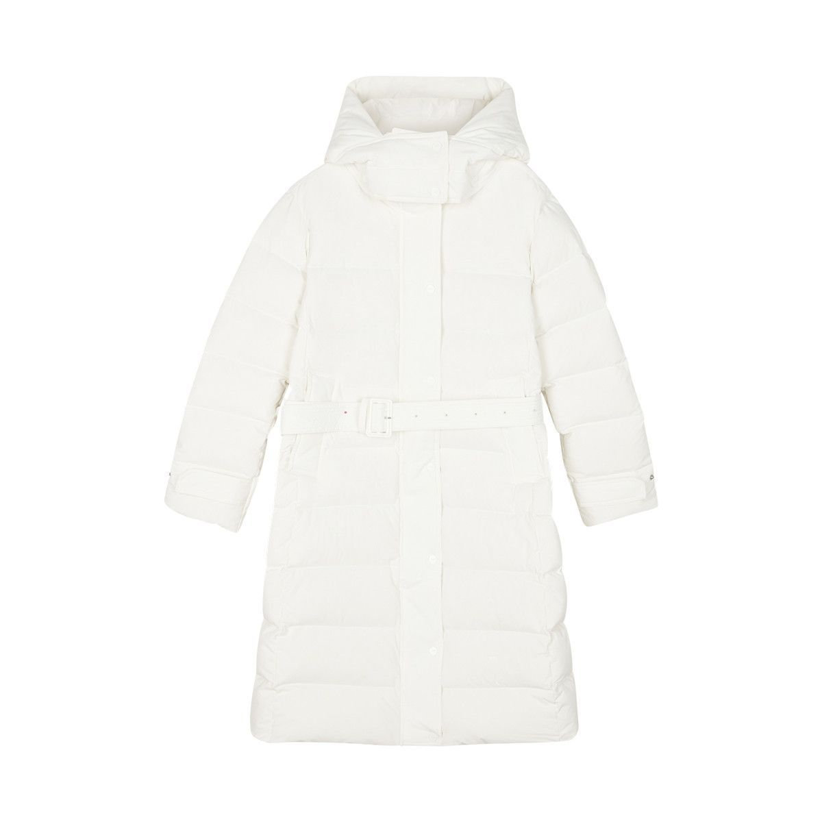Skechers Diamond Series Warm Windproof Comfortable Detachable Hooded Zipper Long Sleeve Down Jacket Women outerwear Cotton-Candy-White L423W147-0074 S
