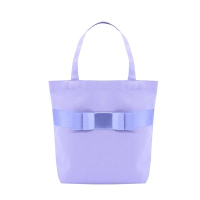 [Kaorimura] Simple Ribbon Tote Bag, Medium, Satin Ribbon, Casual, Sub-Bag, Gusseted, 25 X 29 X 9.5 Cm, 4L Capacity, Gray, [srtb-M-02]