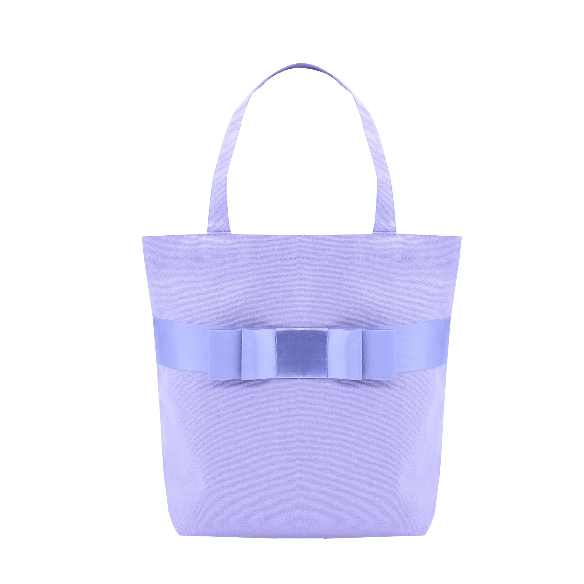 

[Kaorimura] Simple Ribbon Tote Bag, Medium, Satin Ribbon, Casual, Sub-Bag, Gusseted, 25 x 29 x 9.5 cm, 4L Capacity, Gray, [srtb-M-02]