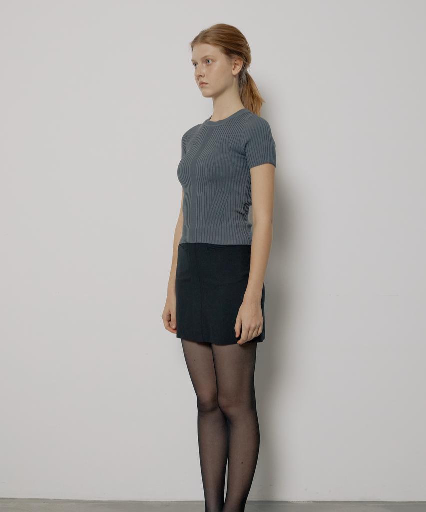 Moseullu Viscos Knit Top (Grey)