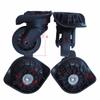 1 Pair PP+PET Roller Mute Suitcase Wheels 360 Degree Swivel Black Replacement Casters Suitcase Replacement Wheels