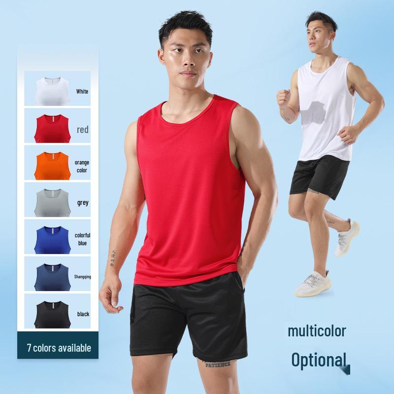 Men's Quick-Dry Summer Sports Vest - Sleeveless, Casual, and Ideal for Running or Basketball.