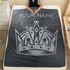 Custom Name,Los Angeles Kings Printed Flannel Blanket, Soft Throw for Bedroom Sofa, Washable, Christmas Present, Great Gift.