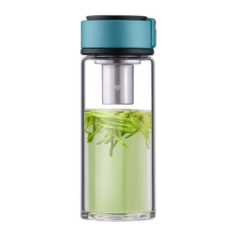 WANXIANG Portable Borosilicate Glass Water Bottle