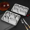 Kitchen Stainless Steel Divided Dinner Storage Tray Compartment Plates for Food Serving Organization Lunch Container