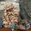 Dragon family sculpture concrete dragon family figure