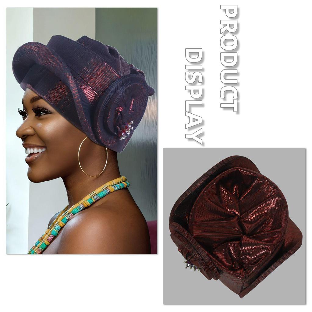 Shiny Silk Rhinestone Headband with Steel Ring for Women