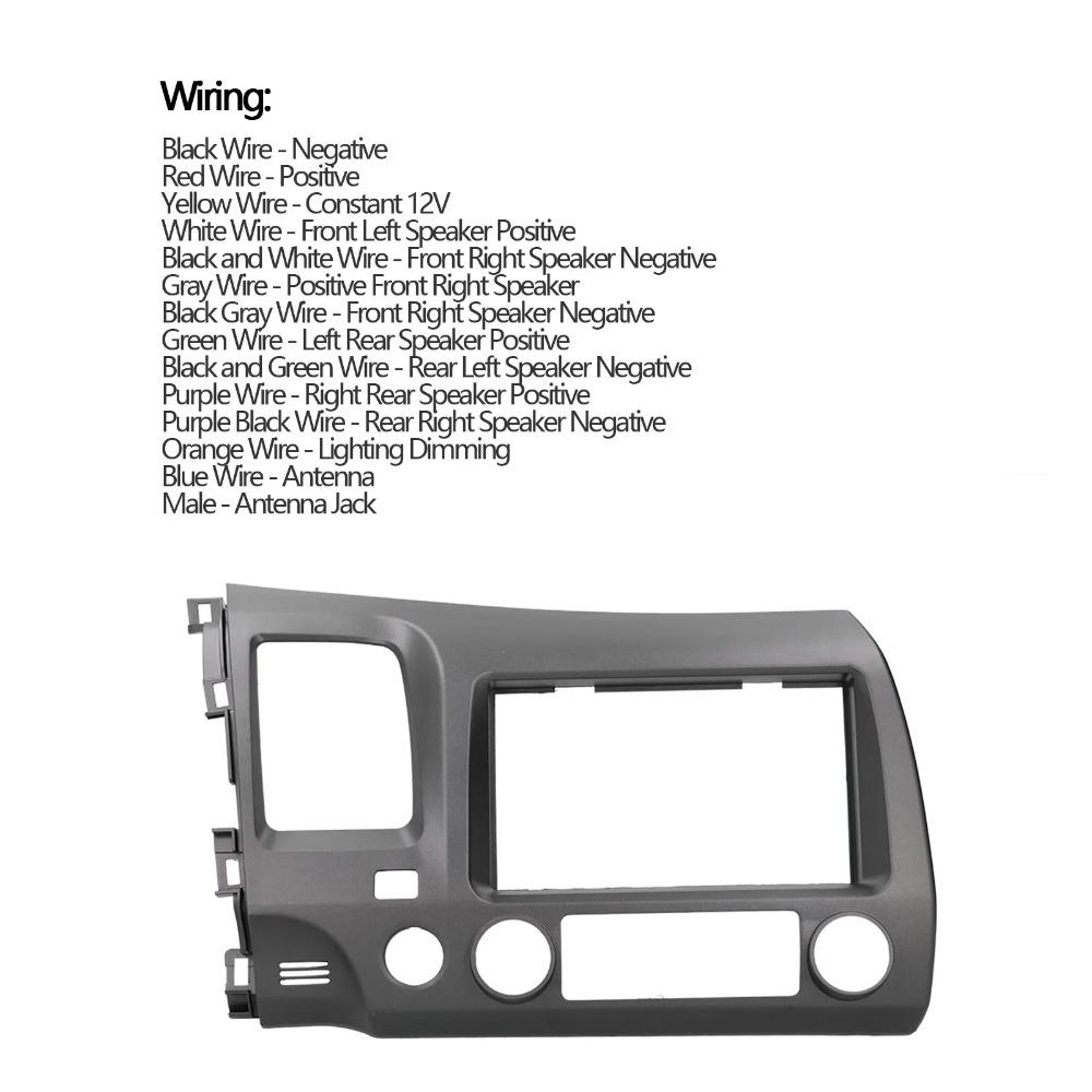 10 Inch For Honda CIVIC 2006-2011 Car Radio Android Stereo GPS MP5 Player Panel Casing Frame 2 Din Head Unit Fascia Dash Cover