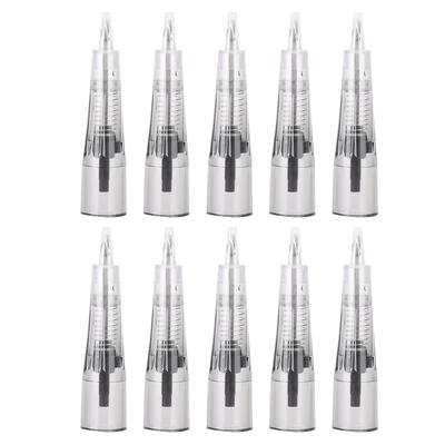 10Pcs Makeup Microblading Needles Anaesthetic Free Eyebrow Lip Tattoo Needle Cartridges