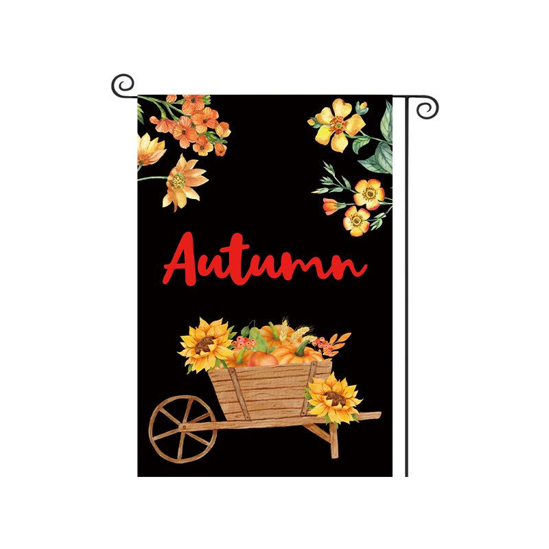 Thanksgiving Pumpkin Harvest Garden Flag for Outdoor Autumn Decor