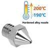 4PCS Extruder Nozzles Fit for Raise3D N Pro2 Pro3 E2 Series 3D Printer High Hardness Alloy Nozzle Set 0.2MM 0.4MM 0.6MM