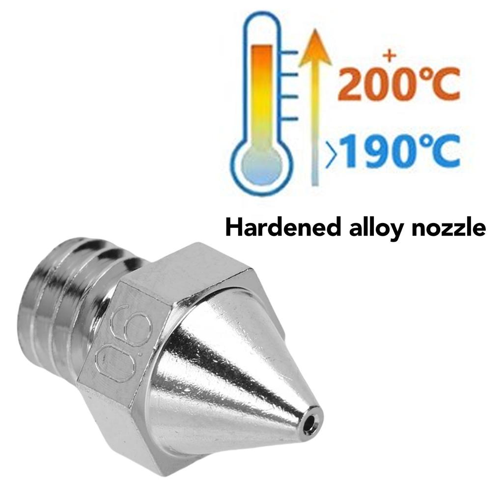4PCS Extruder Nozzles Fit for Raise3D N Pro2 Pro3 E2 Series 3D Printer High Hardness Alloy Nozzle Set 0.2MM 0.4MM 0.6MM