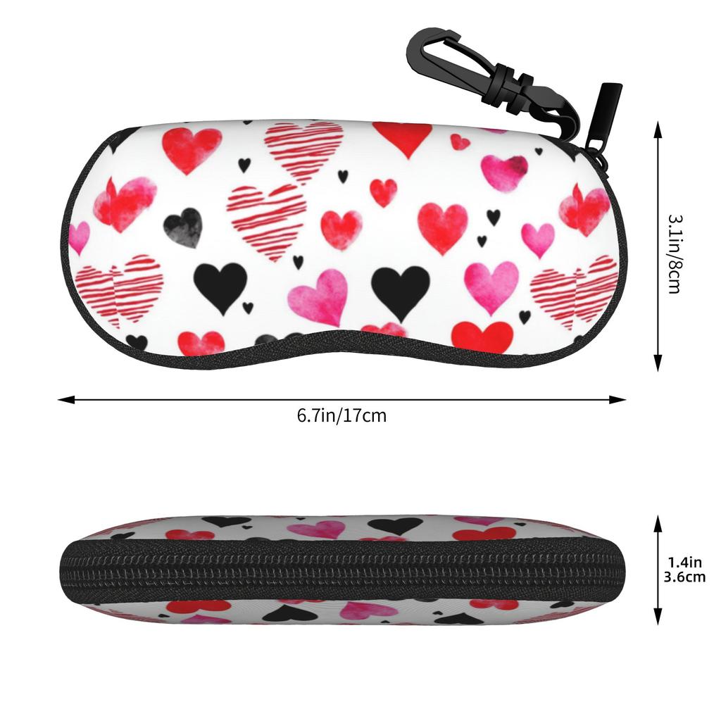 Harajuku Romantic pink hearts gift Glasses Case Anti-Fall Accessories  Glasses Storage Box Anti-Pressure Sunglasses Box