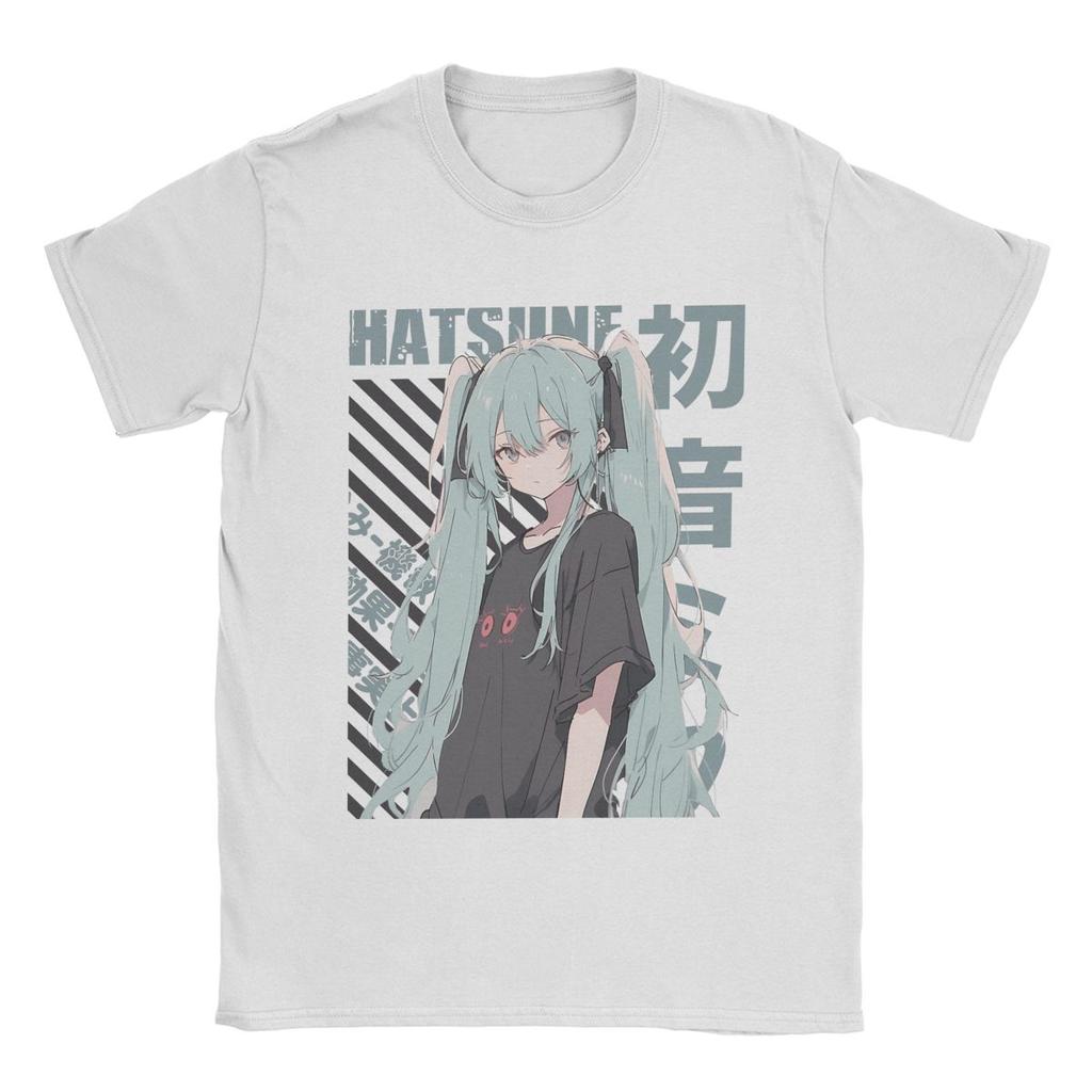 25 New Fashion Popular T-Shirt Unisex Crew Neck Short Sleeve T-Shirt Hatsune Miku Anime Cotton Print T-Shirt Y2K