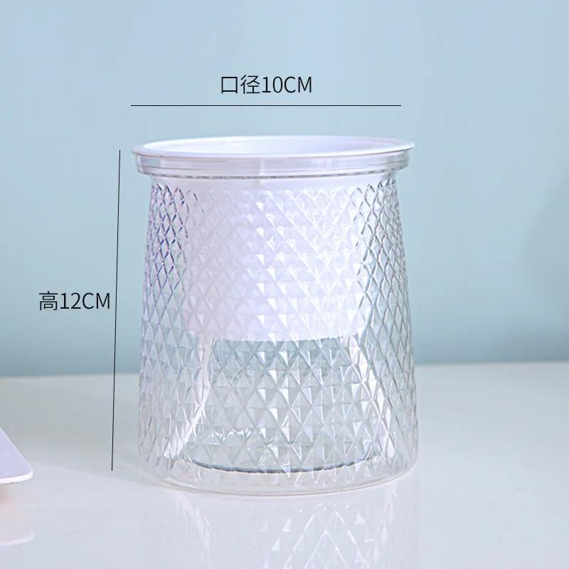 

1 шт. самополивающийся горшок для комнатных суккулентных гидропонных растений, горшок для мини-кашпо, аквариум, настольный домашний декор бонсай белый