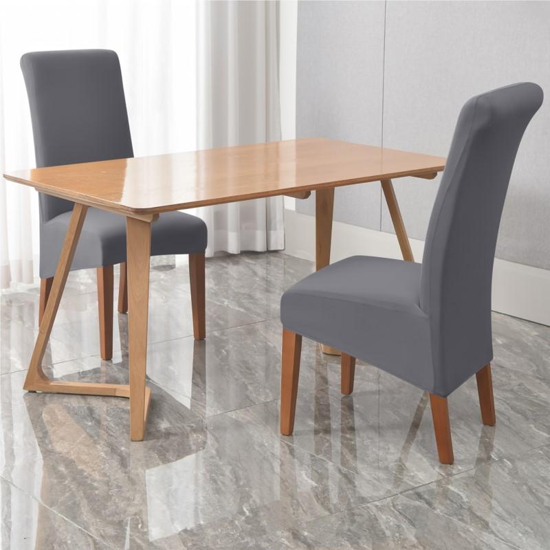 100%Waterproof Fabric Chair Cover Elastic XL Size Slipcover Solid Color Long Back Chair Covers Washable For Kitchen Home Hotel