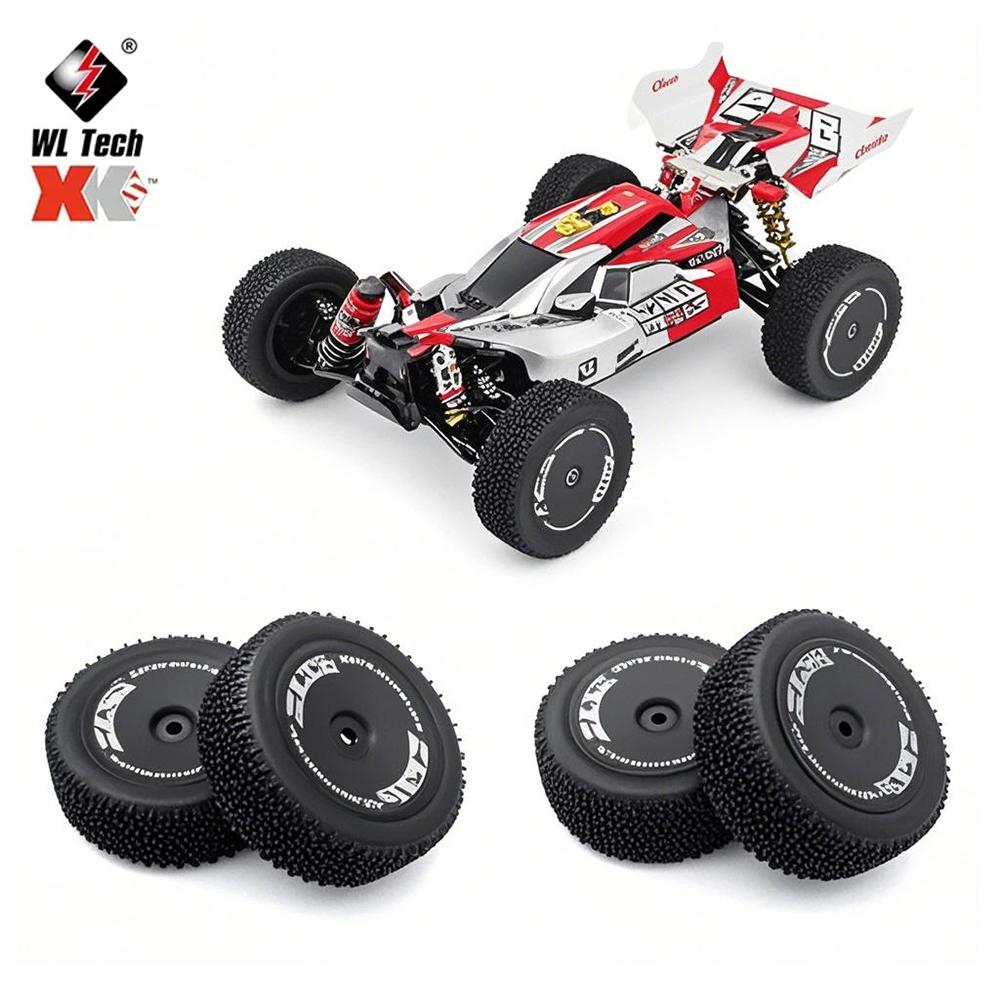 WLtoys RC Car Wheels Original Tires for 124007 124017 124019 124018 144001 144010 Remote Control Car Parts Rubber Tires Set