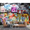 3d Graffiti Large Mural Fashion Style Trend Street Wall Mural Brick Graffiti Wallpaper Kids Bedroom Murals Home Decor