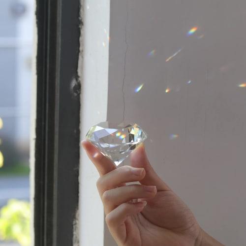 LONGWIN 30mm (1.2 Inch) Crystal Diamond Theme Dinner Party Table Decorations, Party Favors, Gifts for Kids, Pack of 8 (Clear)