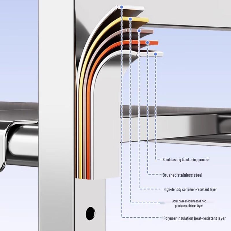 Adjustable Stainless Steel Double-Layer Kitchen Storage Rack