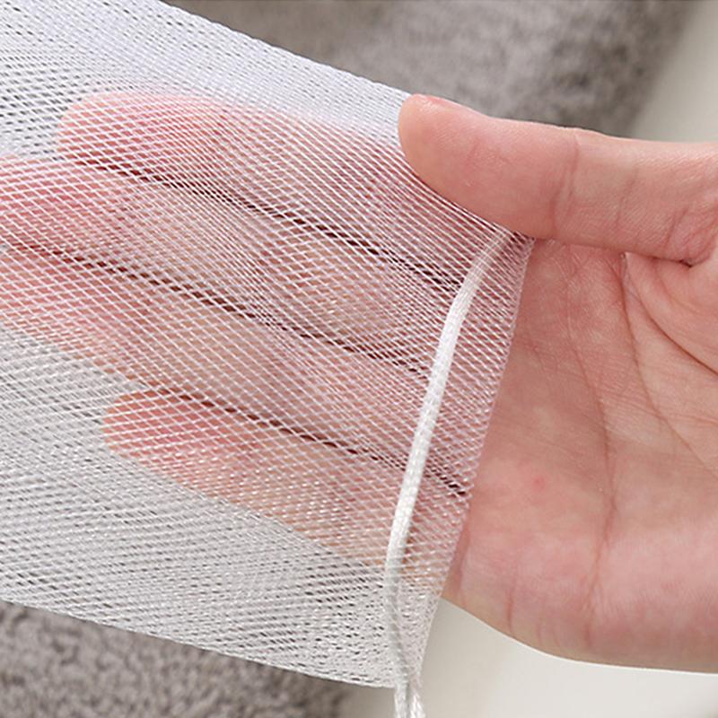 White Foam Soap Mesh Thickened Mesh Hangable Facial Cleanser Soap Mesh Bags Foaming Handmade Bag Household Cleaning Supplies