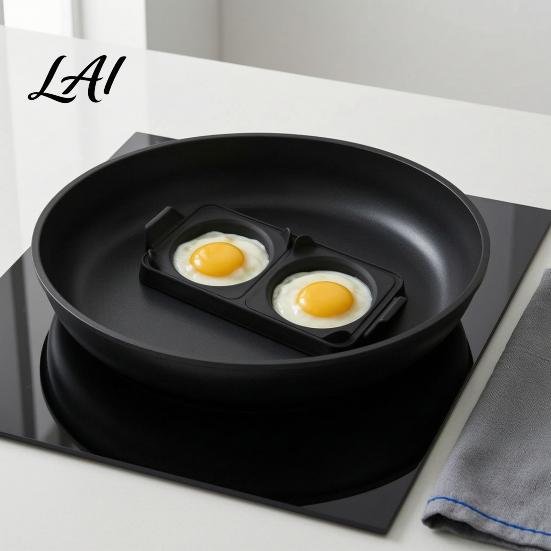 Easy Clean Egg Maker Silicone Ring Set Non-stick Round Cooking Shapers Heat Food Grade Rings Resistant Kitchen Gadgets with Detachable Design