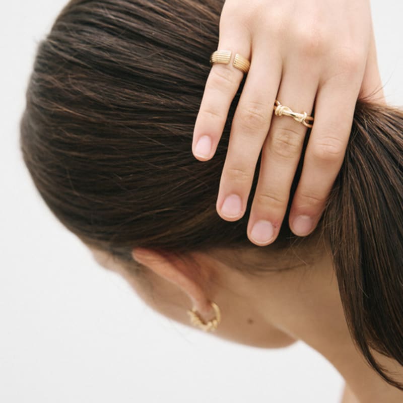 poery Orbit Open Pinky Ring_Gold