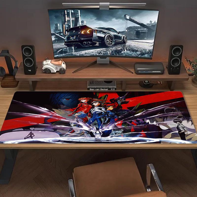 Neon Genesis Color Mouse Pad Large Gaming Table Cushion Non-slip Laptop Tablet Big Mousepad XXL Mat Mini PC Playmat With Lock edge