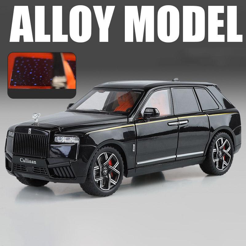 

1/24 2025 Rolls Royce SUV Cullinan Alloy Luxury Car Model Diecasts Metal Toy Car Vehicles Model Sound Light Simulation Kids Gift чёрный