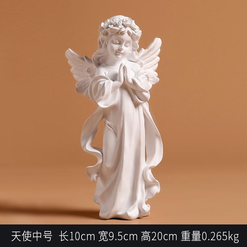 Niedliche Harz Betender Engel Figur Europäischer Stil Fee Gebetsengel Regal Skulptur Desktop Ornament Schnitzhandwerk