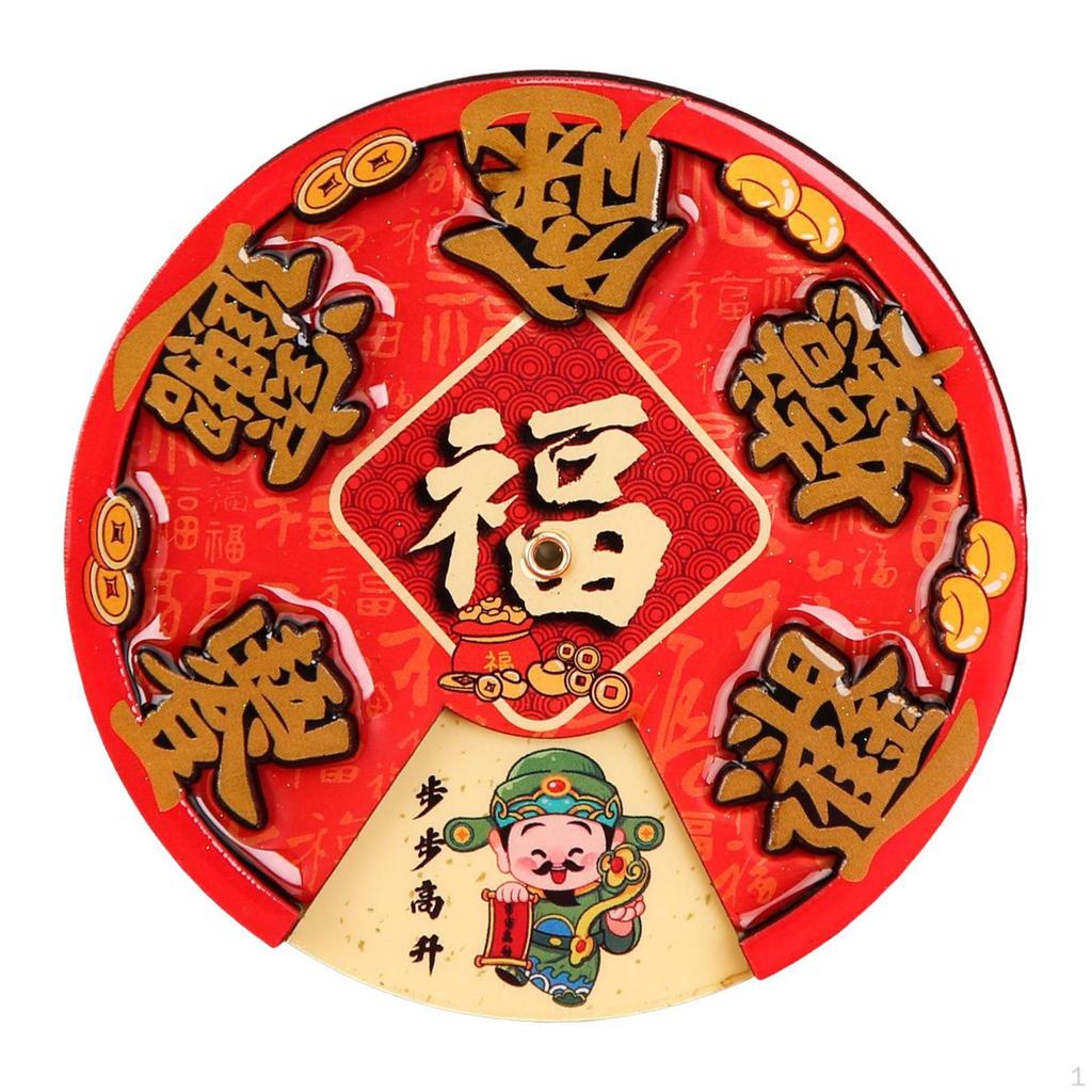 Fridge Magnet Celebrating Wealth, Round Decorative Sticker for Whiteboards And Refrigerators