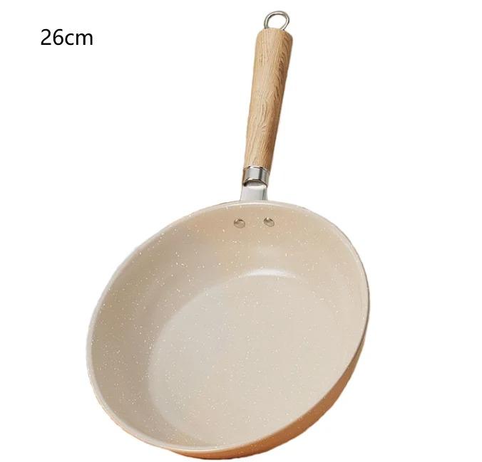 

Сковорода Wok с антипригарным покрытием Домашняя сковорода для стейков Сковорода для жарки блинов Индукционная плита Газовая плита Специальная кастрюля Maifan Stone Антипригарная кастрюля