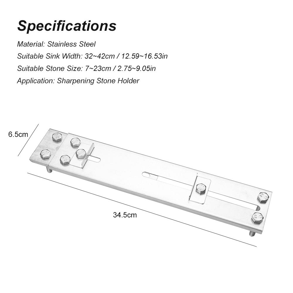 Galvanized Mount for Sharpening Stone Adjustable Over Sink Sharpening Stone Holder Retractable