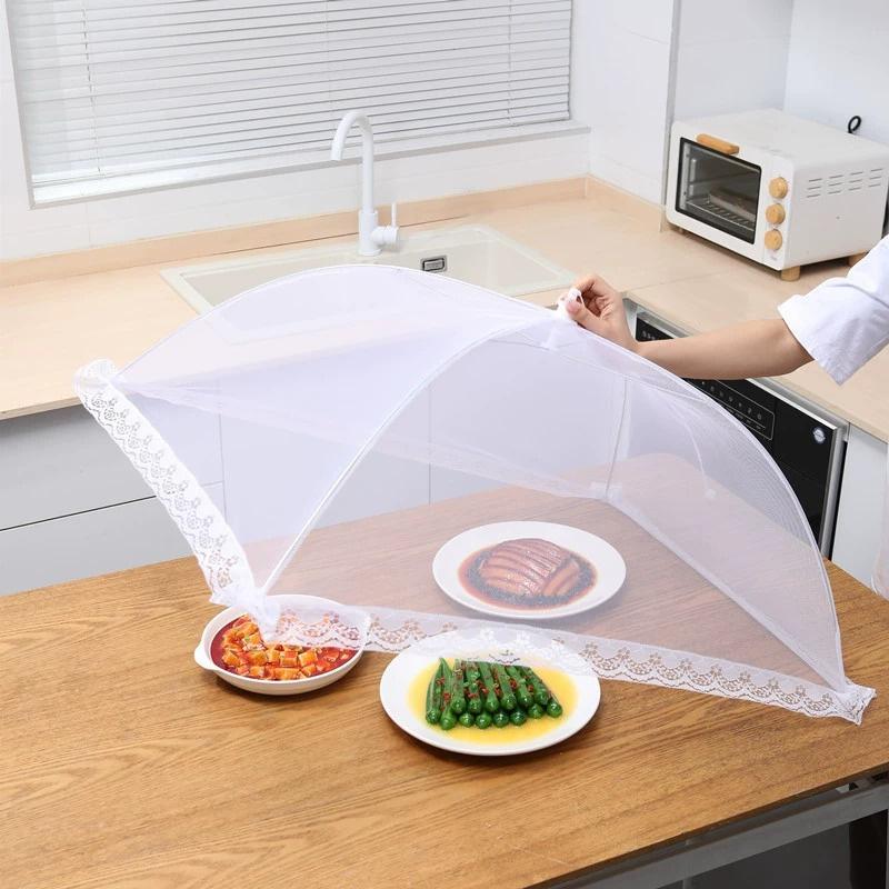 Food Cover Mesh Dome 40x60 Cm Foldable Kitchen Mesh Food Tent Mesh Screen Food Protector for Indoor Outdoor Use