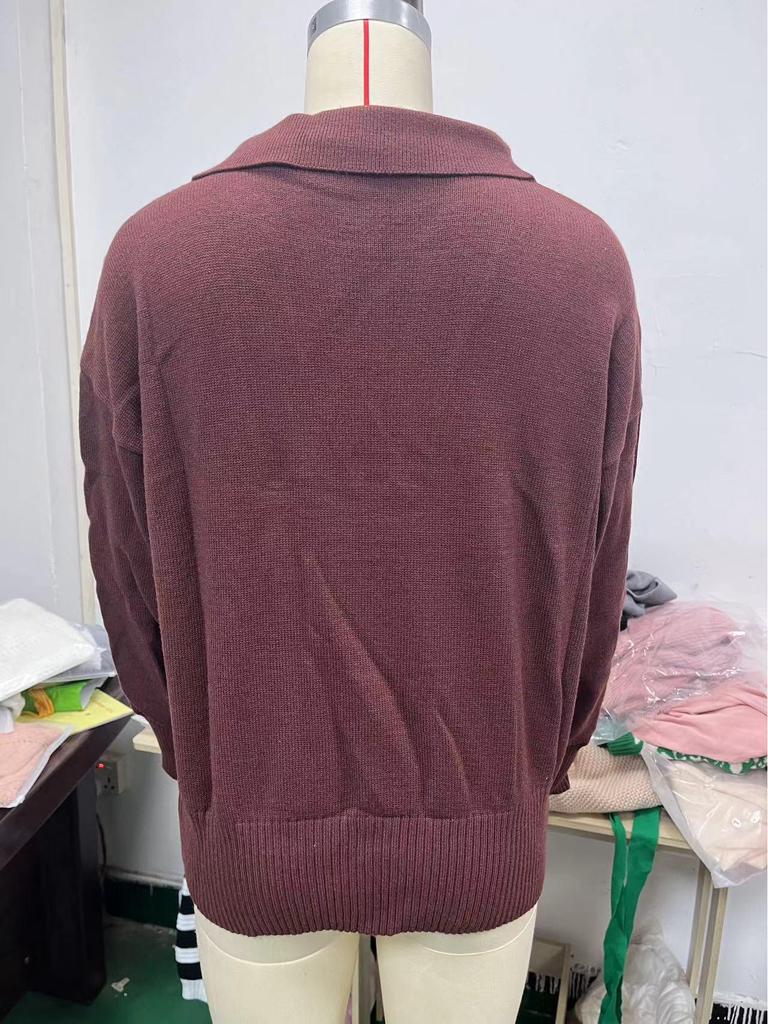 2024 Women's Trendy Solid Color Versatile Loose Casual Sweater